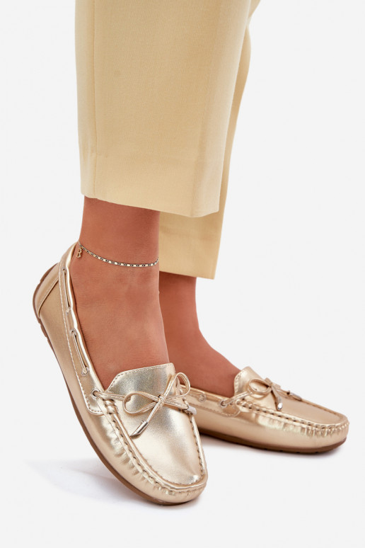 Dámske Eko Kožené Mokasíny zlatej farby Si Passione Dámske Eko Kožené Mokasíny zlatej farby Si Passione