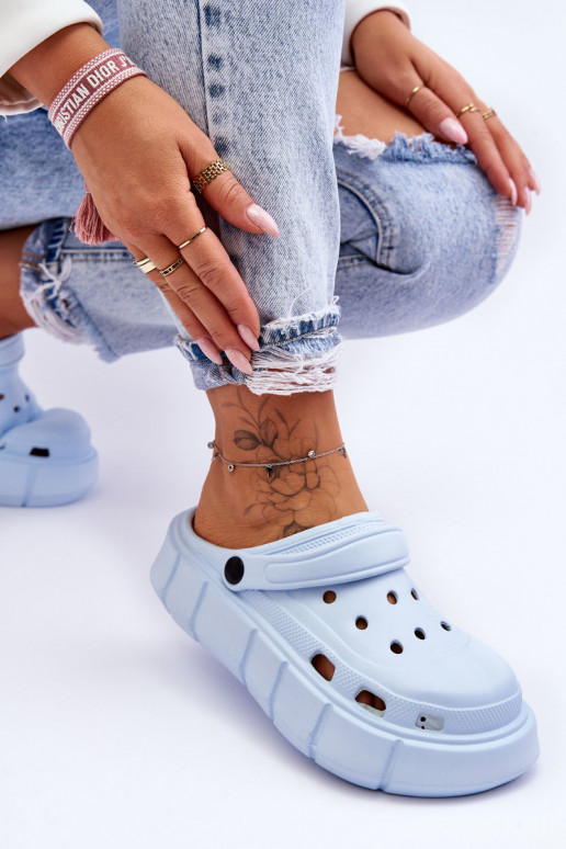 Dámska penová platforma Crocs Svetlo modrá Beckett