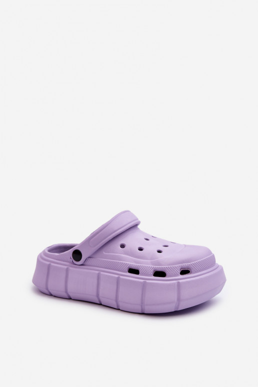 Dámske Ľahké papuče s platformou Fialová Beckett