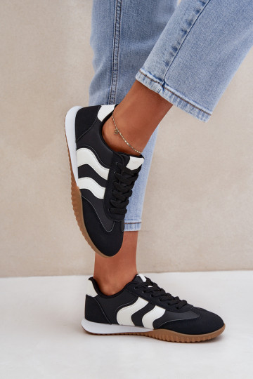 Klasické tenisky Dámske z eko kože čierna Máretina 2