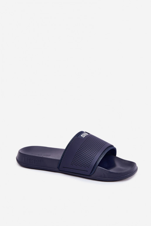 Ľahké pánske papuče Big Star NN174696 tmavomodrá