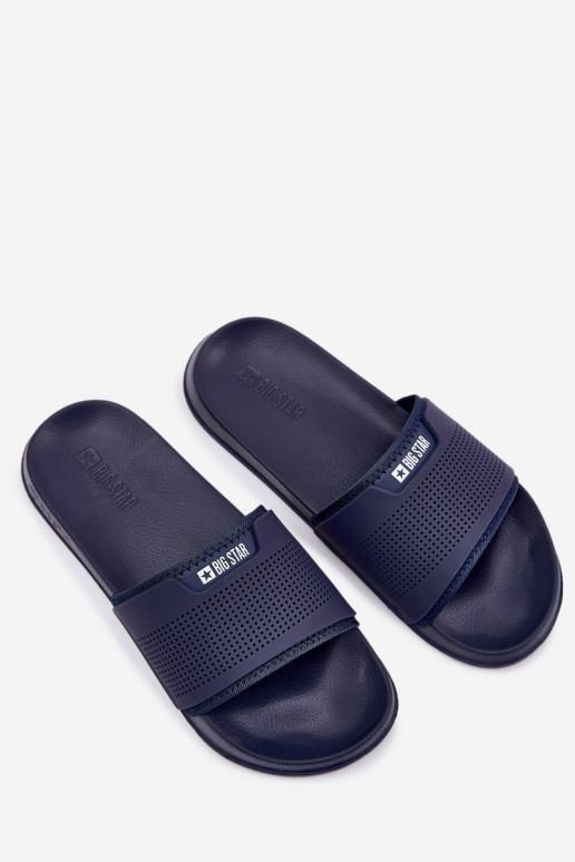 Ľahké pánske papuče Big Star NN174696 tmavomodrá