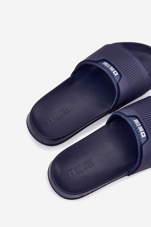 Ľahké pánske papuče Big Star NN174696 tmavomodrá