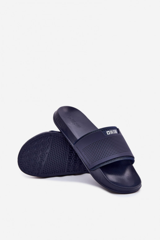 Ľahké pánske papuče Big Star NN174696 tmavomodrá
