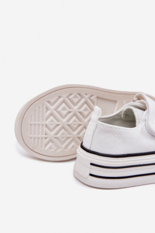 deti bežná obuv Ze Złotą Przypinką plyšové medvede biela farba Solena