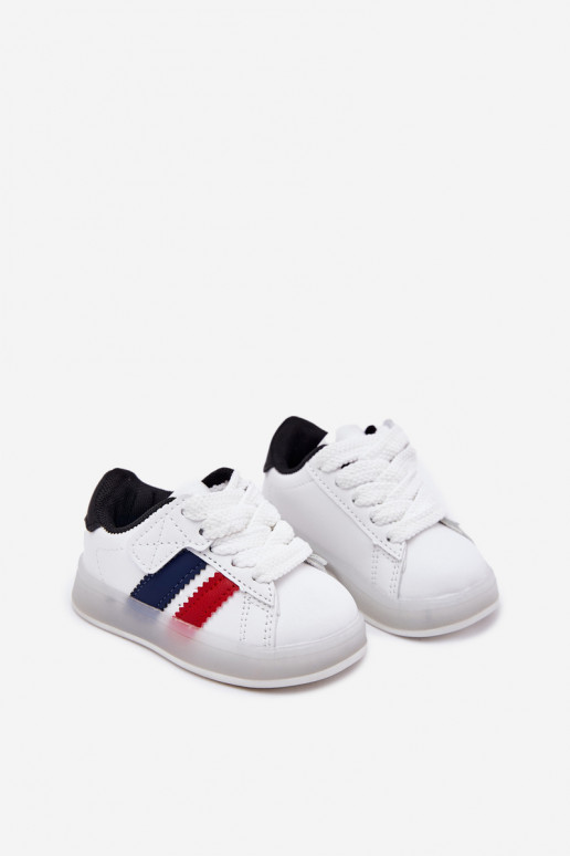 tenisky Tenisky model obuvi deti so svietiacou podrážkou biely-čierna Arielle