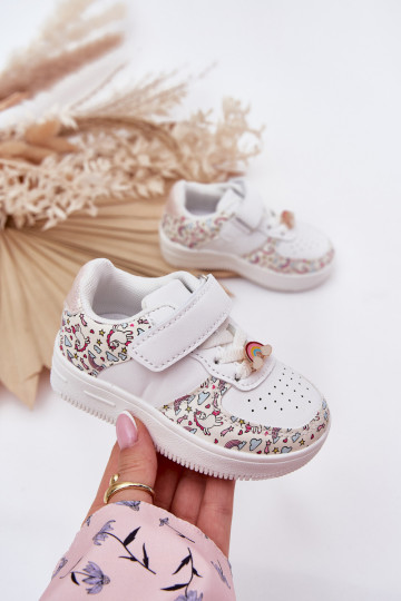 Detské tenisky tenisky Jednorožce biela farba Thalia