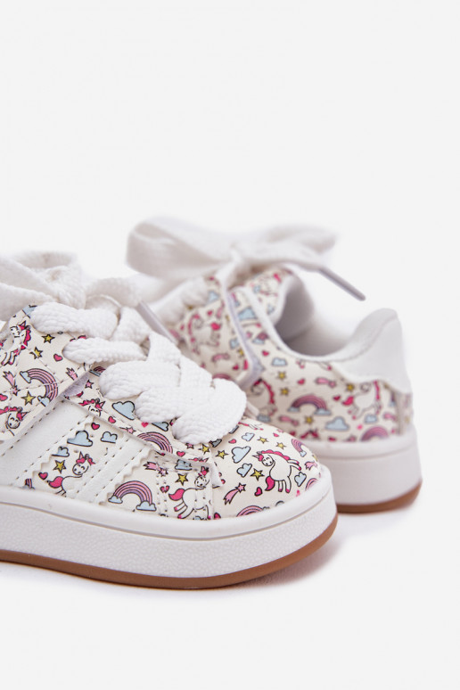 tenisky deti S témou Jednorożca biela farba Ilana