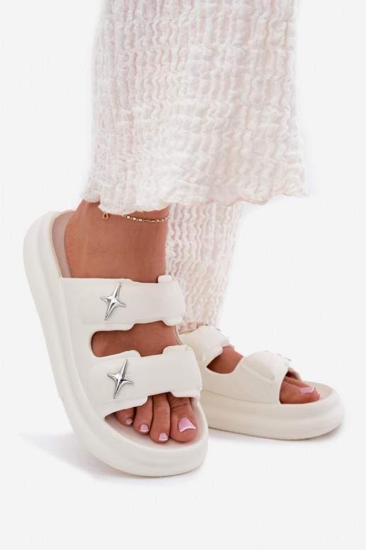 Ľahké papuče Dámske papuče s platformou slonovina FaloInena