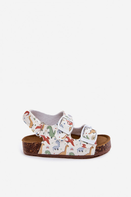 Detské sandále Zapnuté korkovej podrážke s prackami Dinosaury Rôzne farby Thessa