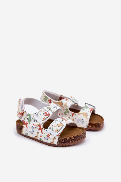 Detské sandále Zapnuté korkovej podrážke s prackami Dinosaury Rôzne farby Thessa