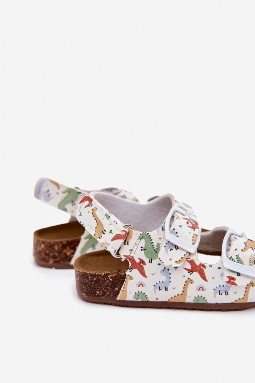 Detské sandále Zapnuté korkovej podrážke s prackami Dinosaury Rôzne farby Thessa