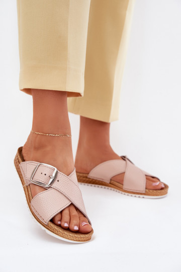 Kožené papuče Dámske s prackami Inblu VO0004GU Ružová