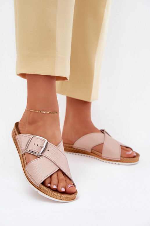 Kožené papuče Dámske s prackami Inblu VO0004GU Ružová Kožené papuče Dámske s prackami Inblu VO0004GU Ružová