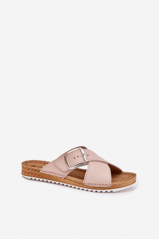 Kožené papuče Dámske s prackami Inblu VO0004GU Ružová Kožené papuče Dámske s prackami Inblu VO0004GU Ružová