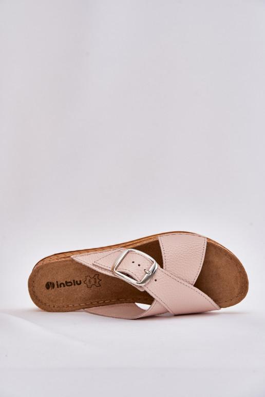 Kožené papuče Dámske s prackami Inblu VO0004GU Ružová Kožené papuče Dámske s prackami Inblu VO0004GU Ružová