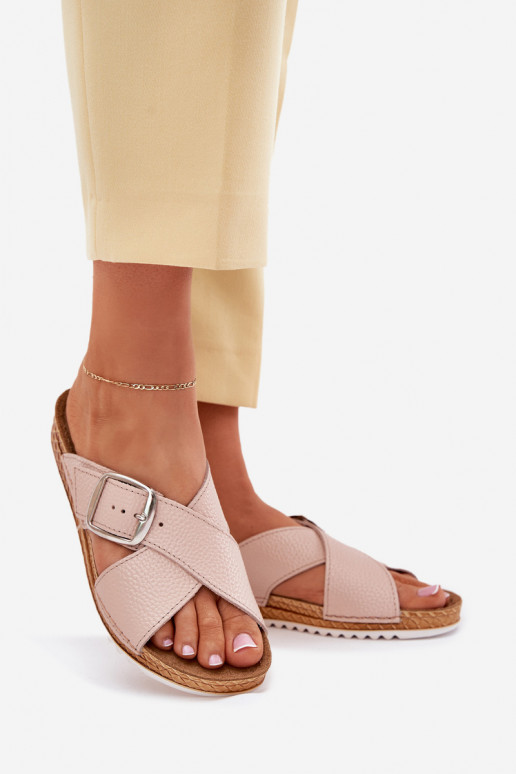 Kožené papuče Dámske s prackami Inblu VO0004GU Ružová Kožené papuče Dámske s prackami Inblu VO0004GU Ružová