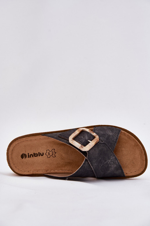 Dámske papuče s prackami Inblu ED000025 čierna Dámske papuče s prackami Inblu ED000025 čierna