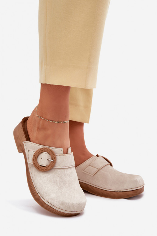 Papuče Dreváky Dámske s prackami Inblu TF000001 béžová Papuče Dreváky Dámske s prackami Inblu TF000001 béžová