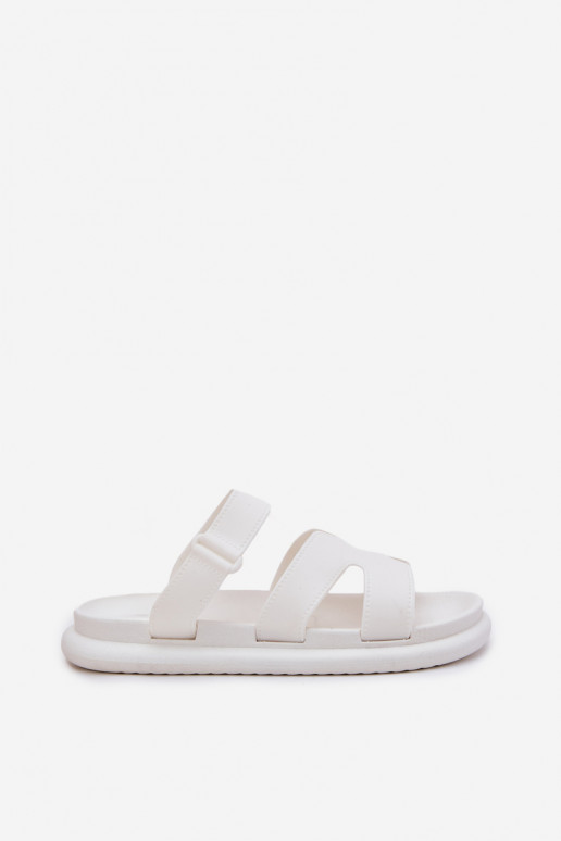 Guma Dámske papuče s popruhmi biela farba Tavirae