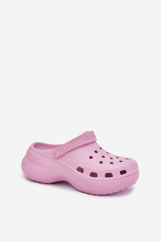 Ľahké papuče Dámske papuče s trendovou masívnou podrážkou Big Star RR274A120 Ružová