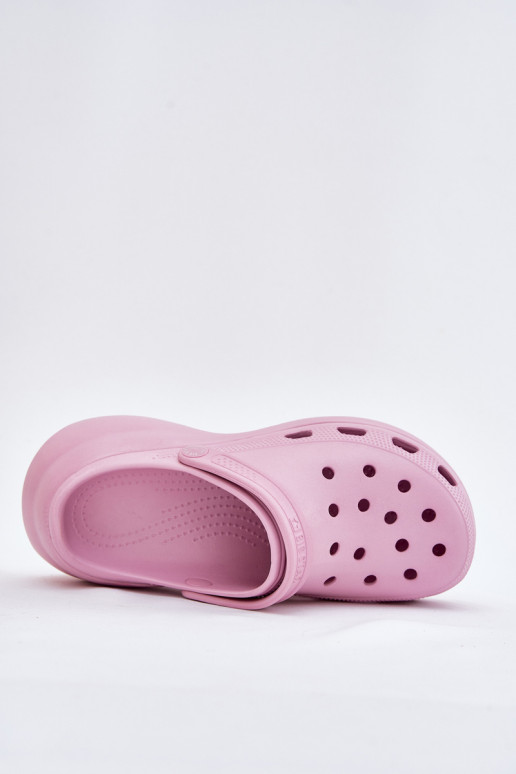 Ľahké papuče Dámske papuče s trendovou masívnou podrážkou Big Star RR274A120 Ružová