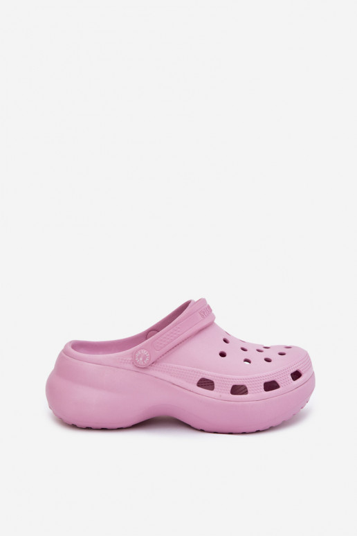 Ľahké papuče Dámske papuče s trendovou masívnou podrážkou Big Star RR274A120 Ružová