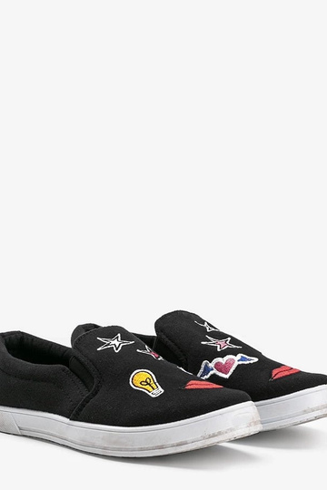 Čierne textilné topánky s...