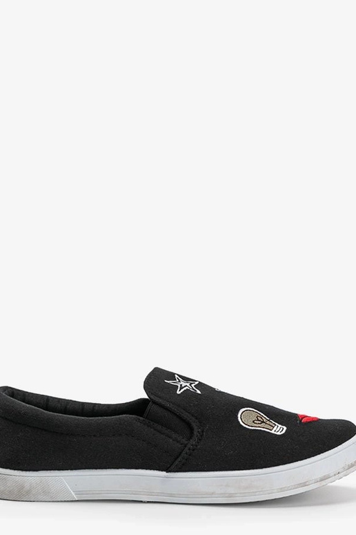 Čierne textilné topánky s...