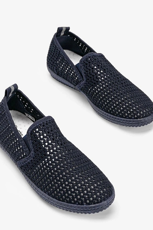 Tmavomodré čipkované topánky, „Mallory"