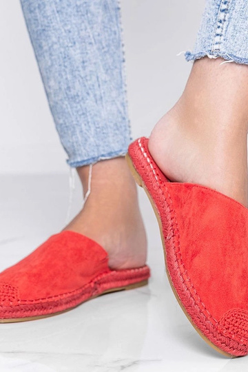 Červené uzavreté sandále,... 2