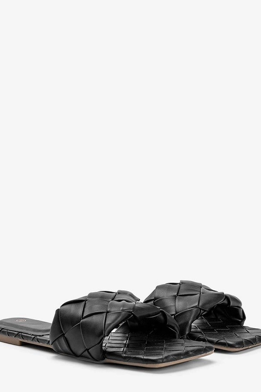 Čierne pletené sandále, „Chimmie" Čierne pletené sandále, „Chimmie"