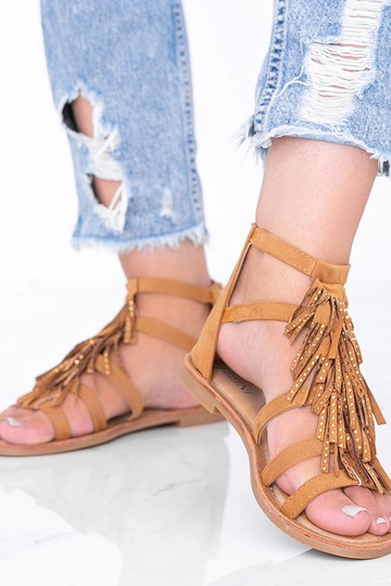 Svetlohnedé sandále so... 2