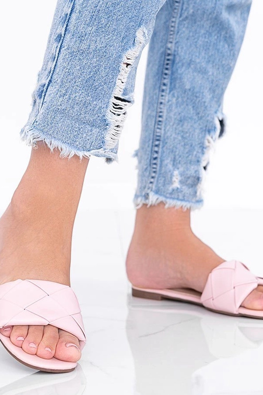 Ružové sandále s pleteným zvrškom,...