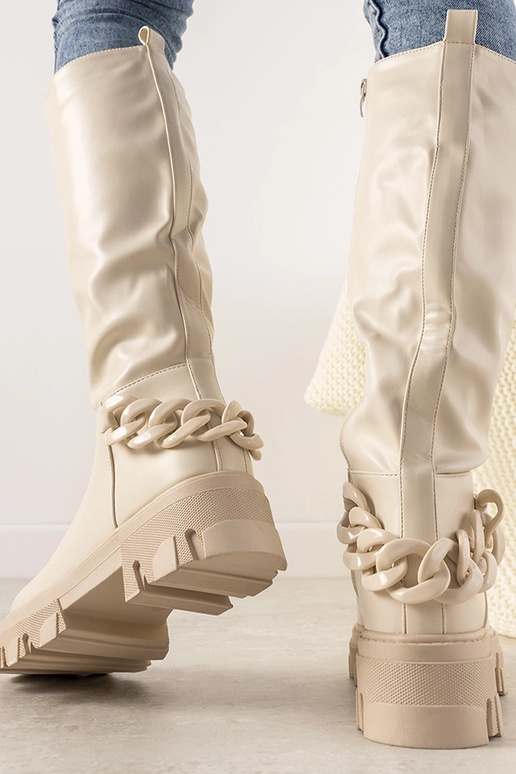 Pieskové členkové topánky s reťazou,...