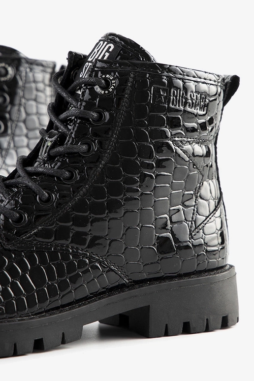 BIG STAR Čierne detské členkové čižmy