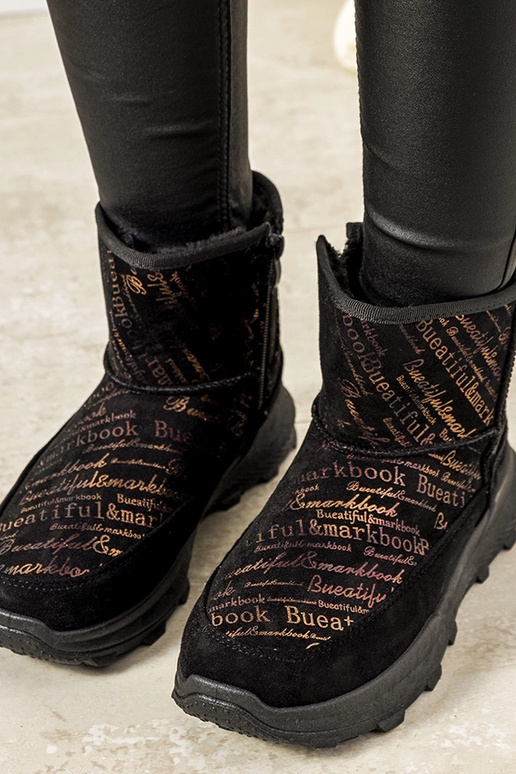 Dámske čierno-zlaté snehule Crescent