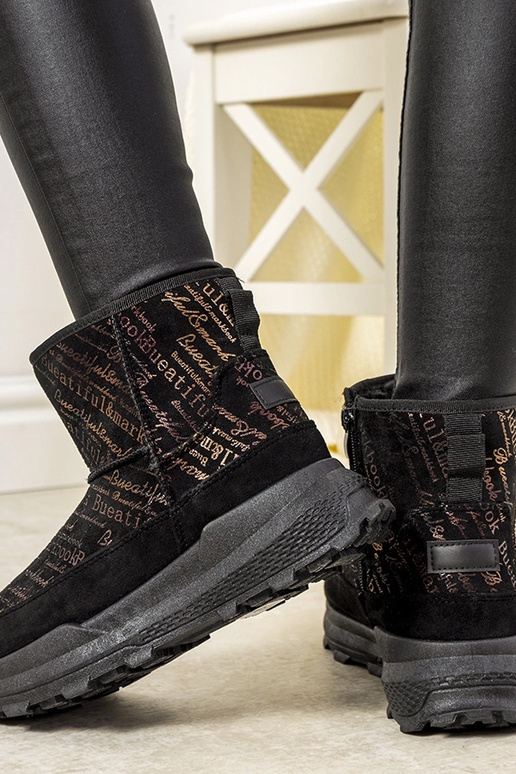 Dámske čierno-zlaté snehule Crescent