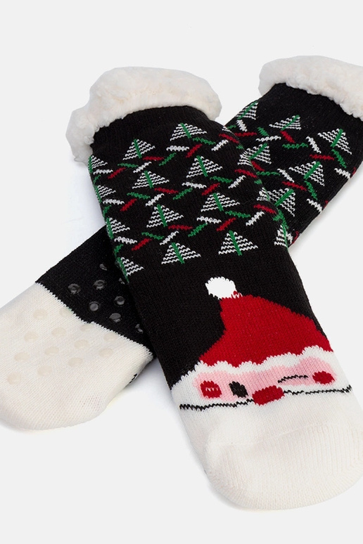 Čierne zateplené ponožky s Santa... Čierne zateplené ponožky s Santa...