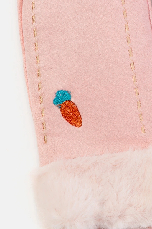 Detské rukavice mrkvovo ružové