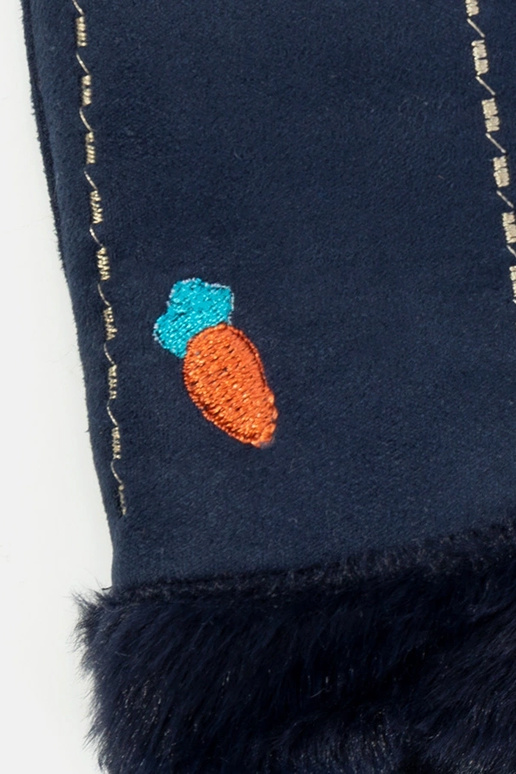 Detské rukavice námornícka modrá mrkva