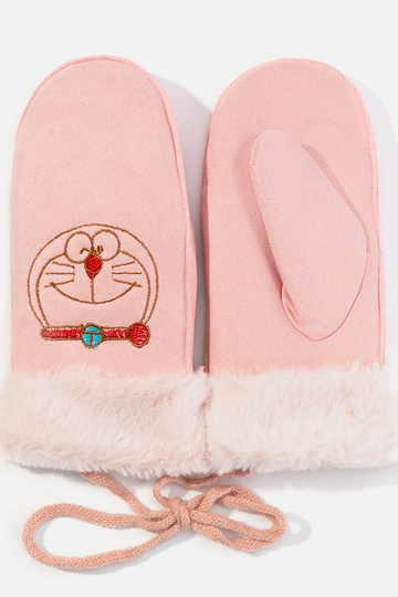 Ružové detské rukavice Kitty