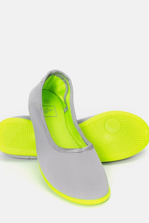 Detské balerínky Geneseo šedo-zelené