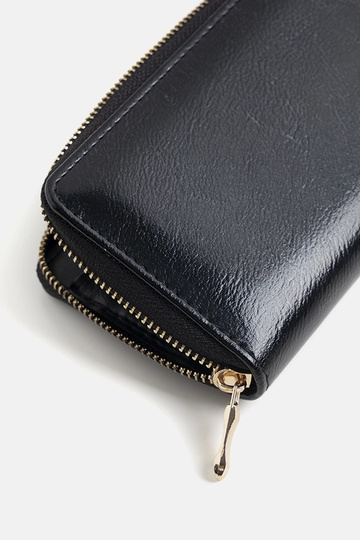 Čierna kovová peňaženka Starks