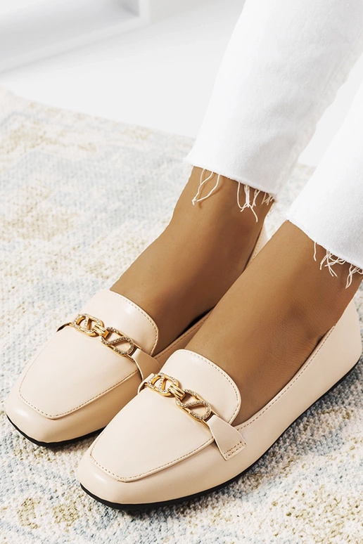 Béžové miernejšie mokasíny so...