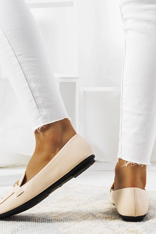 Béžové miernejšie mokasíny so...