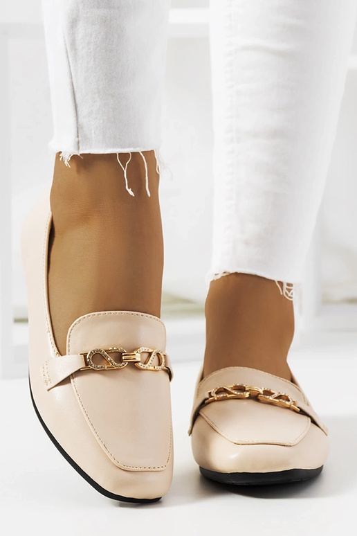 Béžové miernejšie mokasíny so...