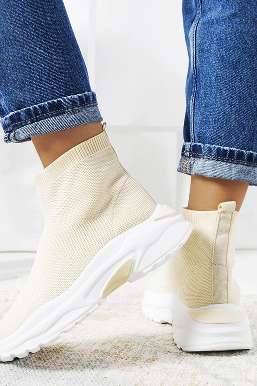 Pieskového odtieňa vysoké športové...