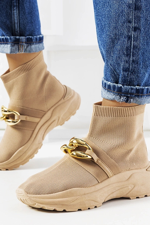 Hnedé vysoké športové topánky, „Martina"