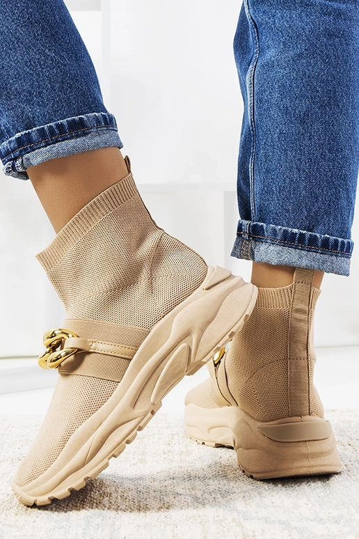 Hnedé vysoké športové topánky, „Martina"